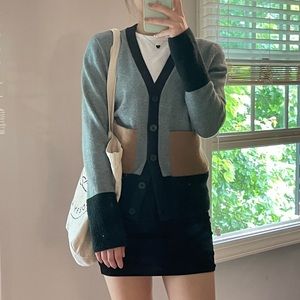 COS colorblock wool cardigan